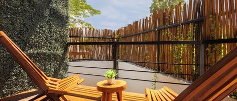 Superior Studio, 1 King Bed (A8) | Terrace/patio