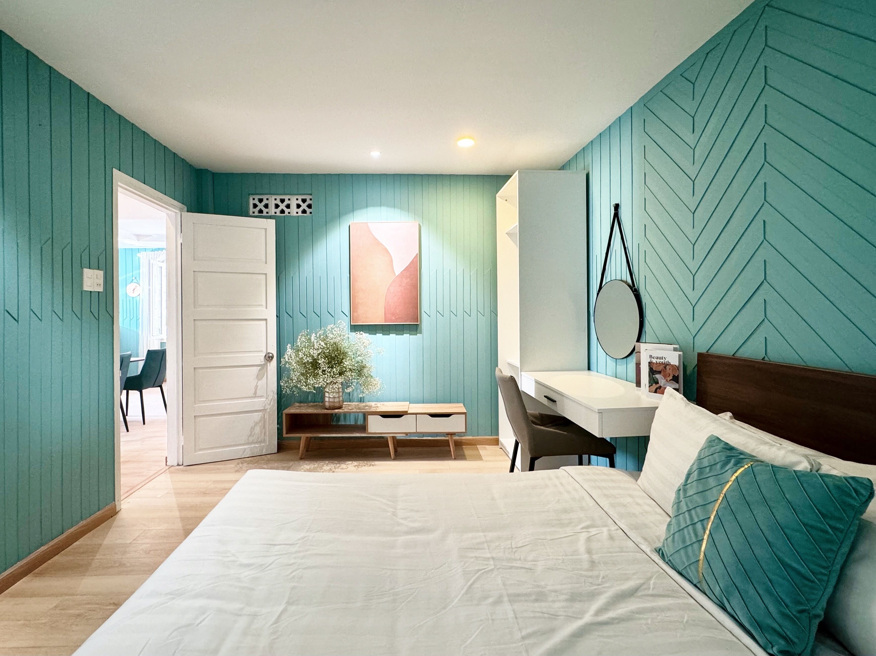 舒适独立别墅, 2 间卧室, 花园景观 | 起居区 | 平板电视