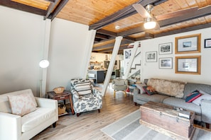 TV, fireplace, books, stereo - The Switzerland of America Downtown Ouray Cabin! (Ouray)
