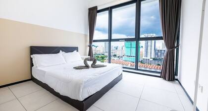 Urban Suites Georgetown Penang 6pax 3BR Family Cozy Homestay