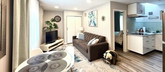 1-bedroom cozy private entry suite.
Pet-friendly