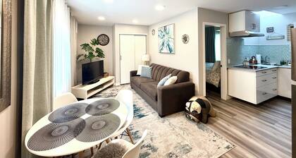 1-bedroom cozy private entry suite.
Pet-friendly