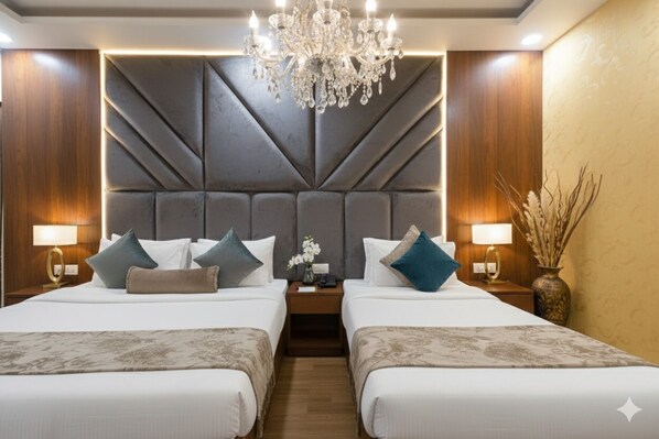 غرفة ديلوكس مزدوجة - بشرفة - منظر للمدينة | واي فاي مجانًا