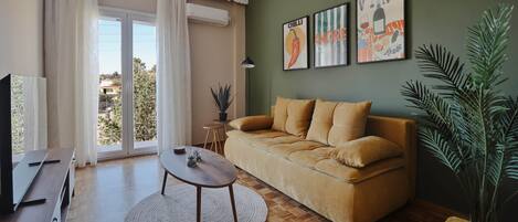 Comfort-huoneisto, kaupunkinäköala | Oleskelualue