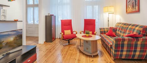 TV, books, stereo