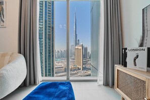 Interior - Stunning 2BR Skyline Stay | Full Burj Khalifa View (Dubai)