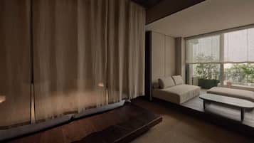 Luxury Twin Room, Balcony, Mountain View | Living area