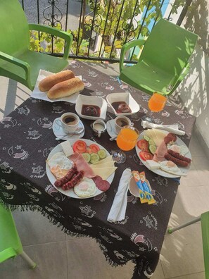 Opções para refeição no quarto