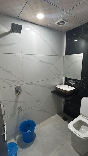 Family Room, Air conditioning | Bathroom | Shower, towels, soap, shampoo - R.K Hotel & Restaurant (Khatoo)