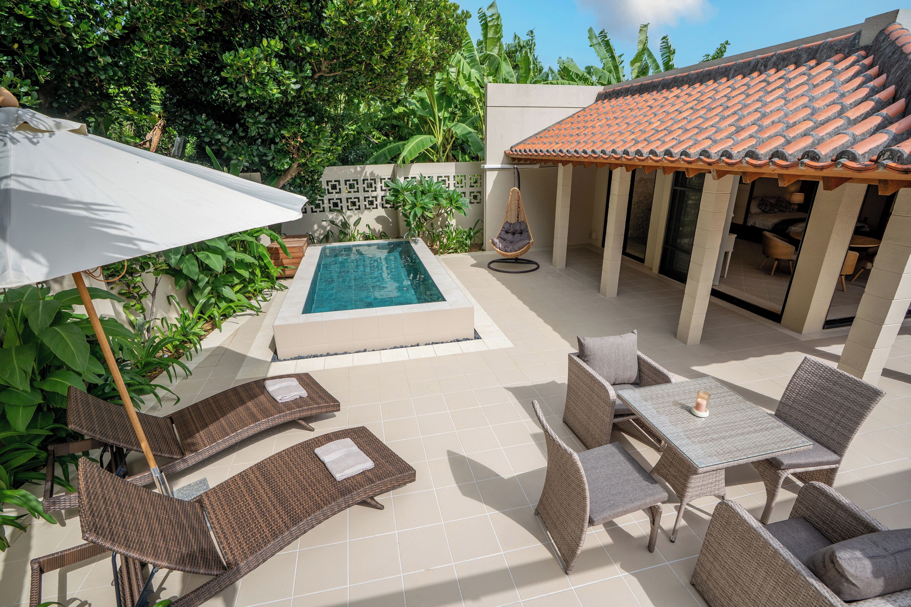 Villa de lujo, vista a la alberca | Terraza o patio