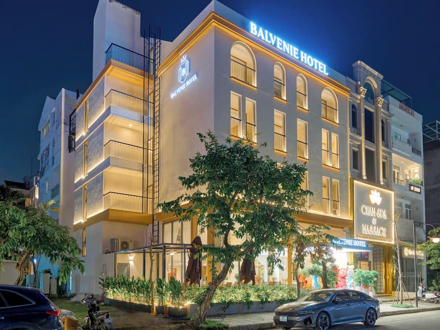 Front of property – evening/night