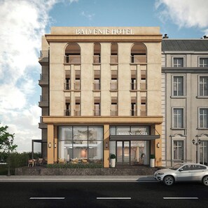 Vista frontal de la propiedad