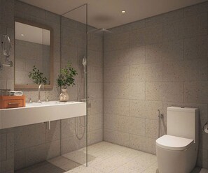 Deluxe Double or Twin Room, Courtyard View | Bathroom | Free toiletries, hair dryer, slippers, towels