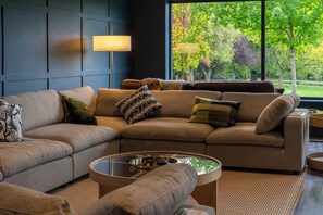 Living area - Secluded lakeside retreat in the Worcestershire countryside. (Little Witley)