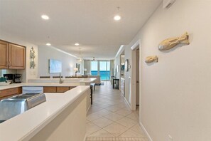 Fridge, microwave, oven, stovetop - "Sea Glass" New Listing! Beachfront with Stunning Gulf Views.5th floor (Navarre)