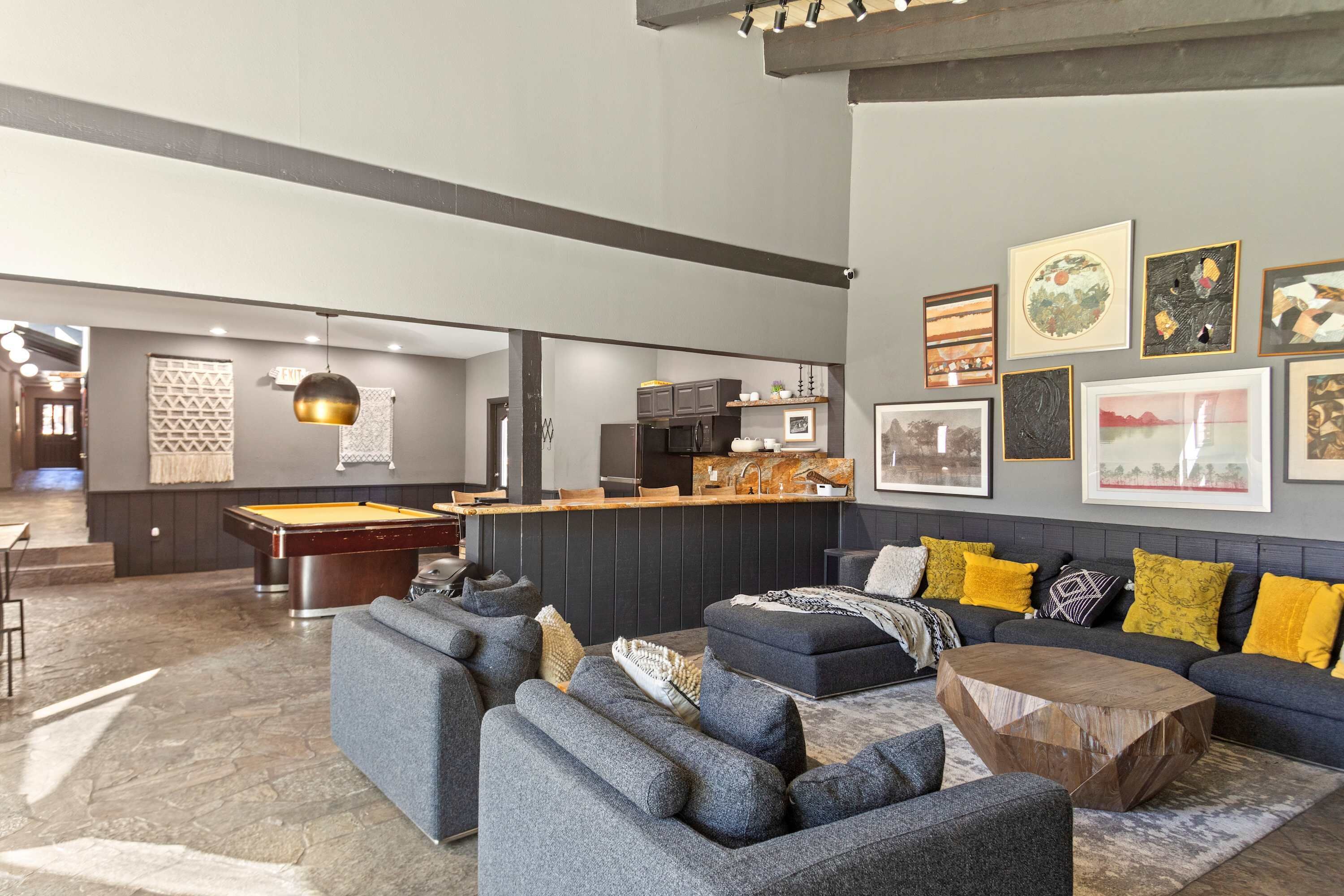 TV, fireplace, DVD player, stereo