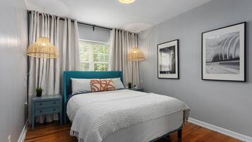 Desk, iron/ironing board, travel crib, WiFi (free)