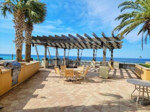 Outdoor dining - Balcony | Walk to Pier Park | Beach Across Street (Panama City Beach)