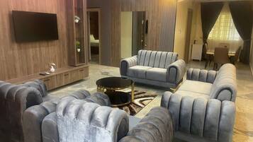 Apartment, City View | Living area