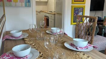 Apartment, 1 Bedroom, Patio | Dining room
