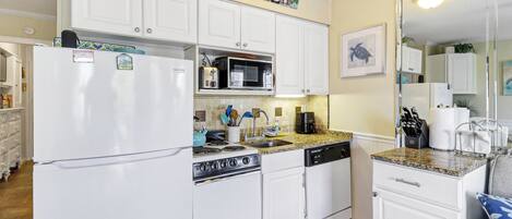 Microwave, oven, stovetop, dishwasher