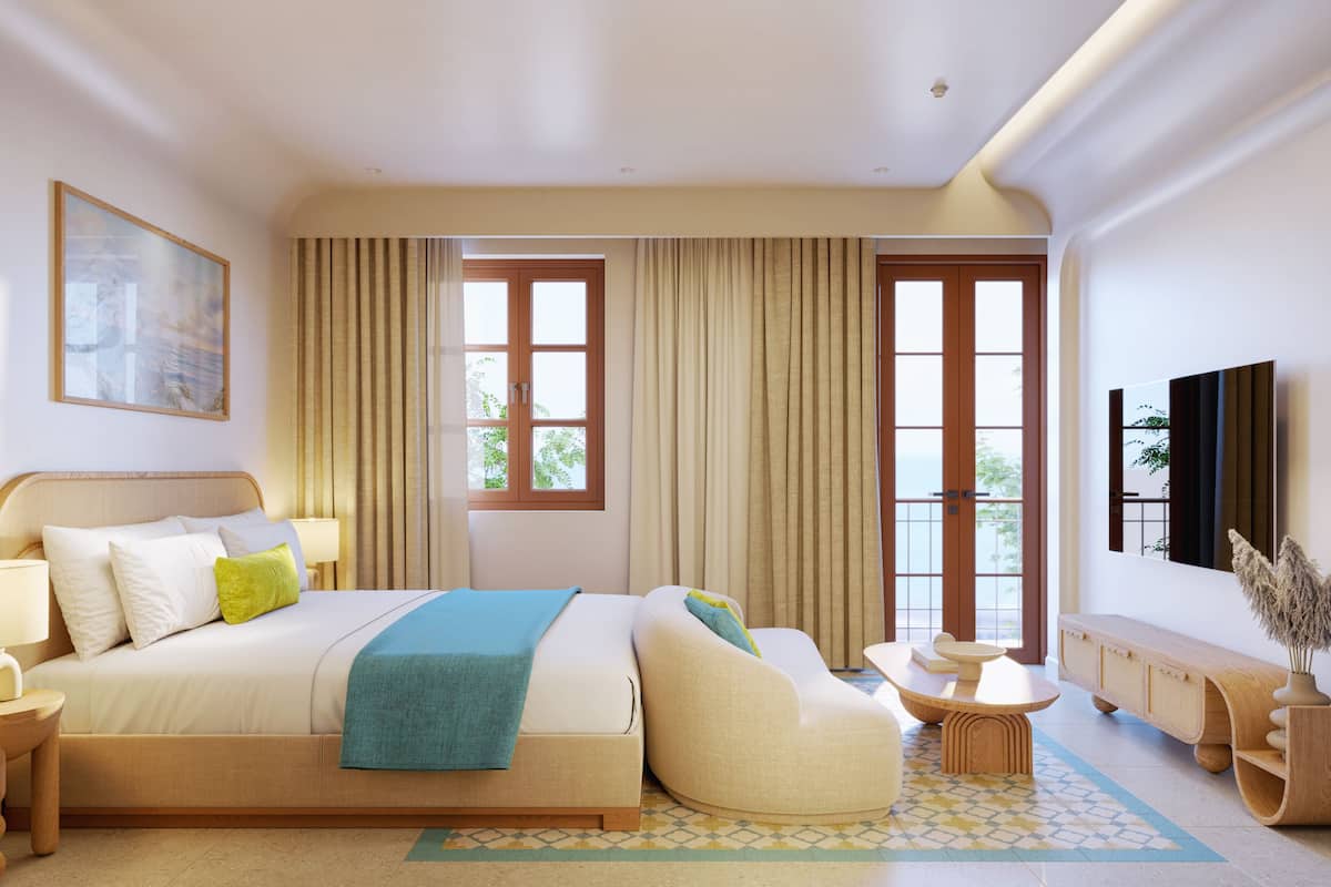 Junior Double or Twin Room, Partial Ocean View | Beach/ocean view