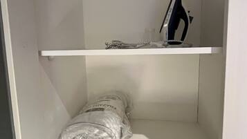 Blackout drapes, iron/ironing board, free WiFi