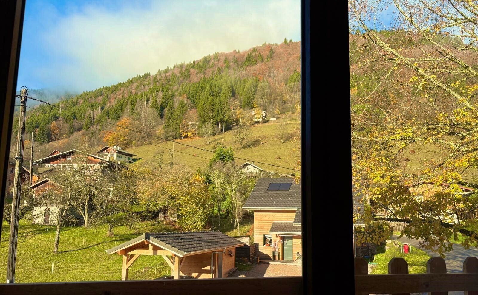 Mountain view from the living area