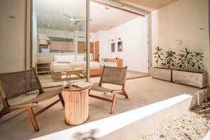 Desk, iron/ironing board, WiFi, bed sheets - Greta Luxury Design: Private Pool, Beachfront Bliss in Puerto Morelos! (Puerto Morelos)