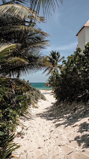 On the beach - Beachfront Design Apartment | Rooftop Pool (Puerto Morelos)