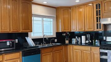 Microwave, oven, stovetop, dishwasher