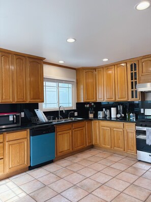 Microwave, oven, stovetop, dishwasher