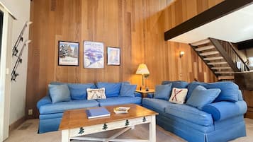 TV connectée, cheminée, jeux vidéo, livres