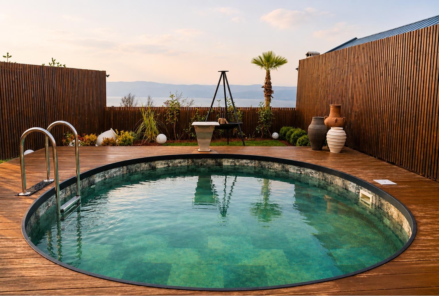 Outdoor pool, a heated pool