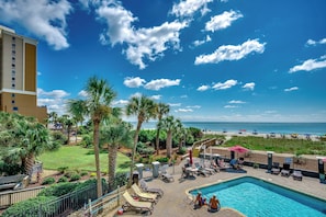 A heated pool - ✨Oceanfront | Awesome Amenities | Great Views | Carolina Dunes 105✨ (Myrtle Beach)