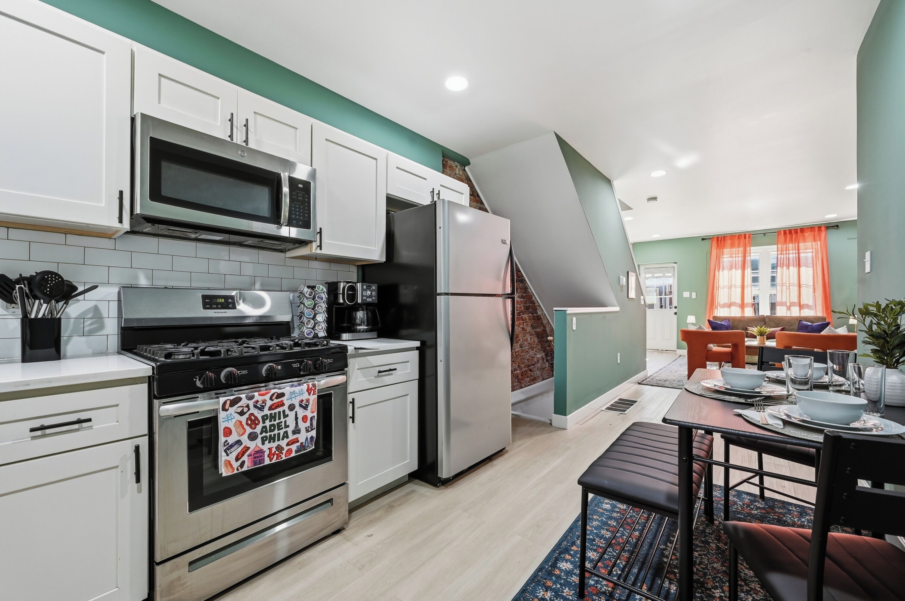 Microwave, oven, stovetop, dishwasher