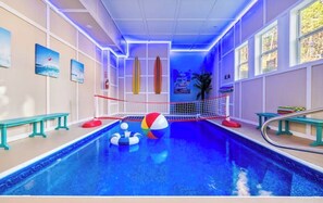 Indoor pool - Amazing Luxury NEW 8bdrm Cabin-Pool-Arcades-Gazebo (Sevierville)