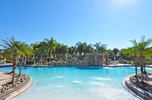 Outdoor pool, a heated pool - Spacious 3 BD, 3 BA ,townhome in lovely Kissimmee with AC, 12 minutes Disney. (Kissimmee)