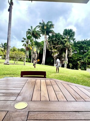 Outdoor dining - Hibiscus heart studio combining comfort and serenity in an idyllic setting (Sainte-Luce)