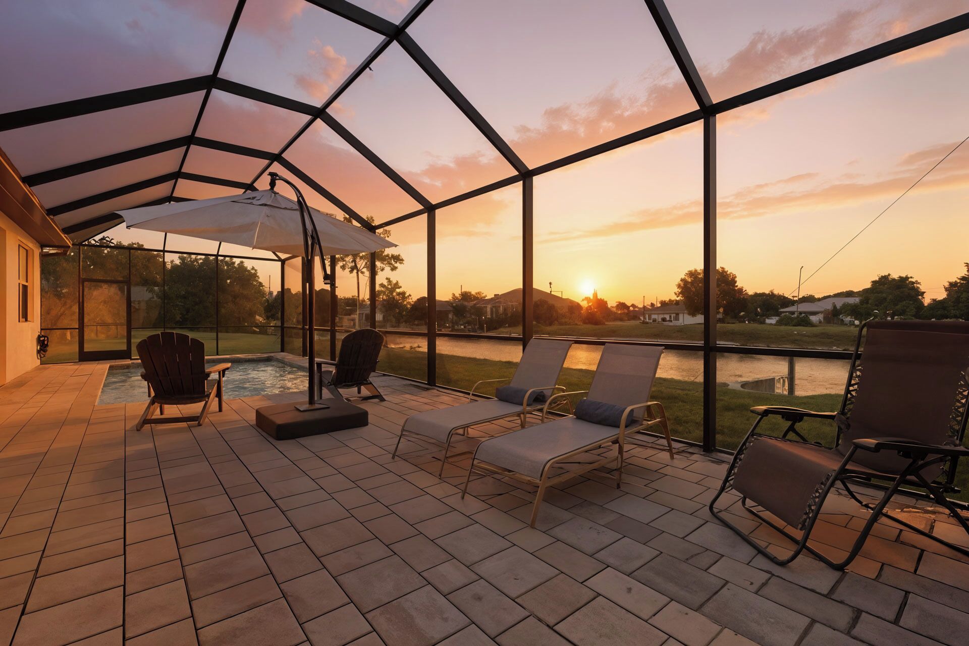 Outdoor pool, a heated pool