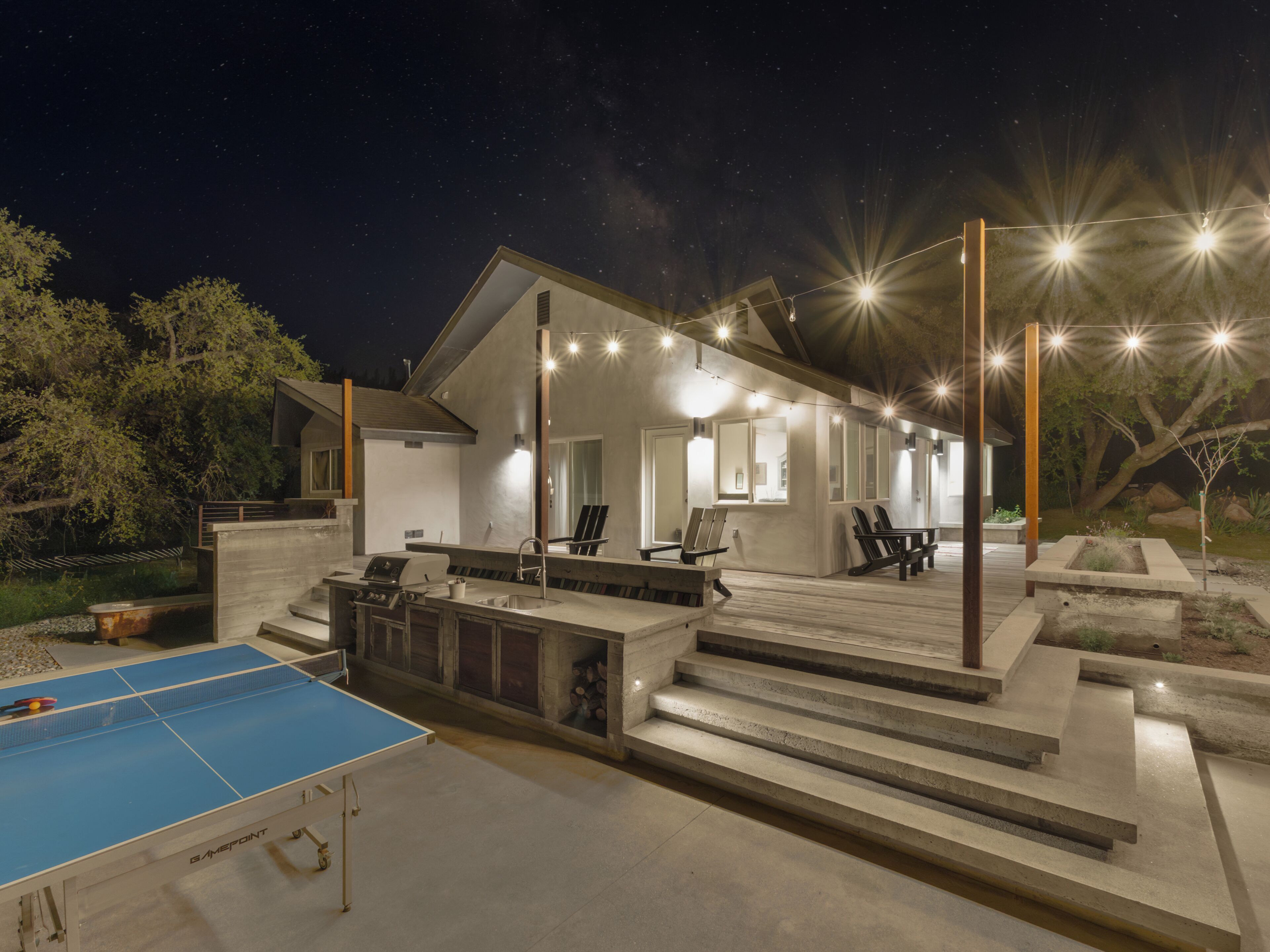Deck at night