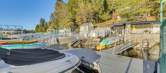 Private Dock on Lake Arrowhead! Cozy Mtn Cabin