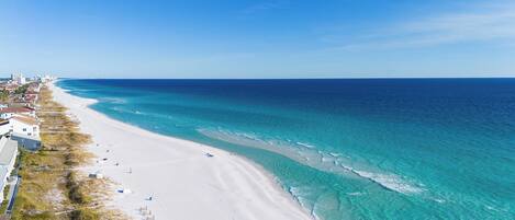 Sun-loungers, beach towels