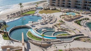 A heated pool - Luxurious Beachfront Escape at Diamante 602, Las Palomas Resort • Stunning 2BR 2BA Getaway (Puerto Peñasco)