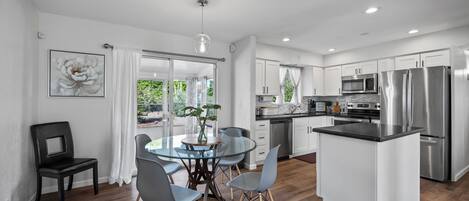 Microwave, oven, stovetop, dishwasher