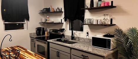 Microwave, oven, stovetop, dishwasher