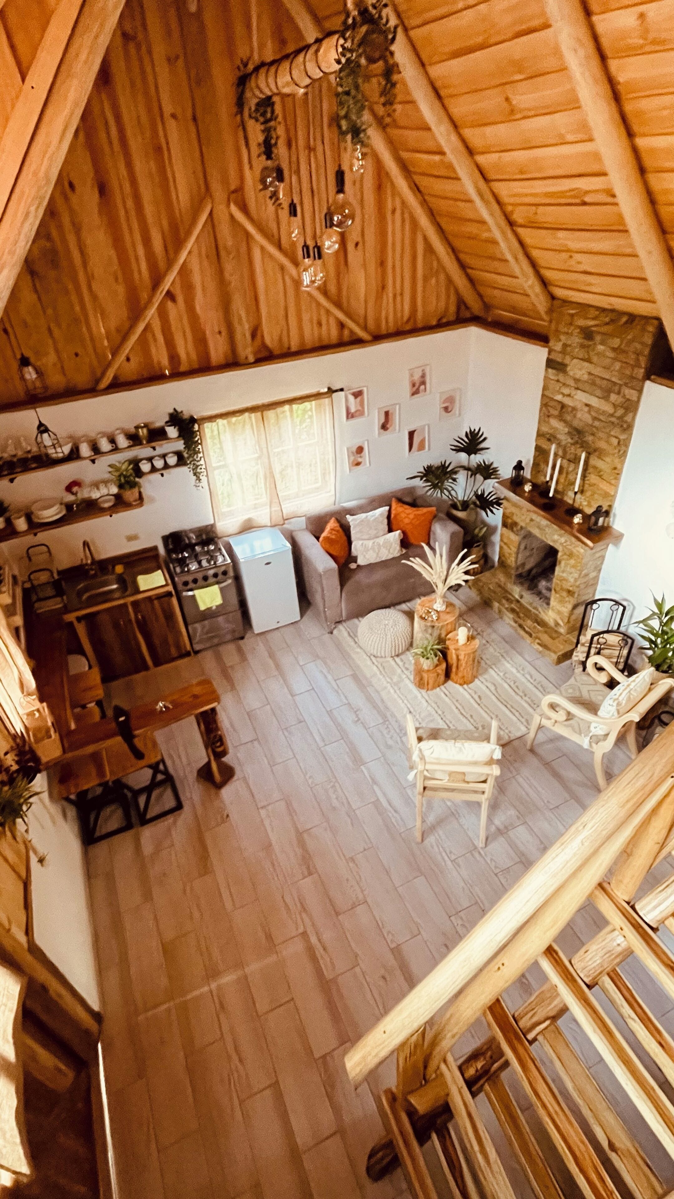 Cabaña familiar, vista al jardín | Área de sala de estar