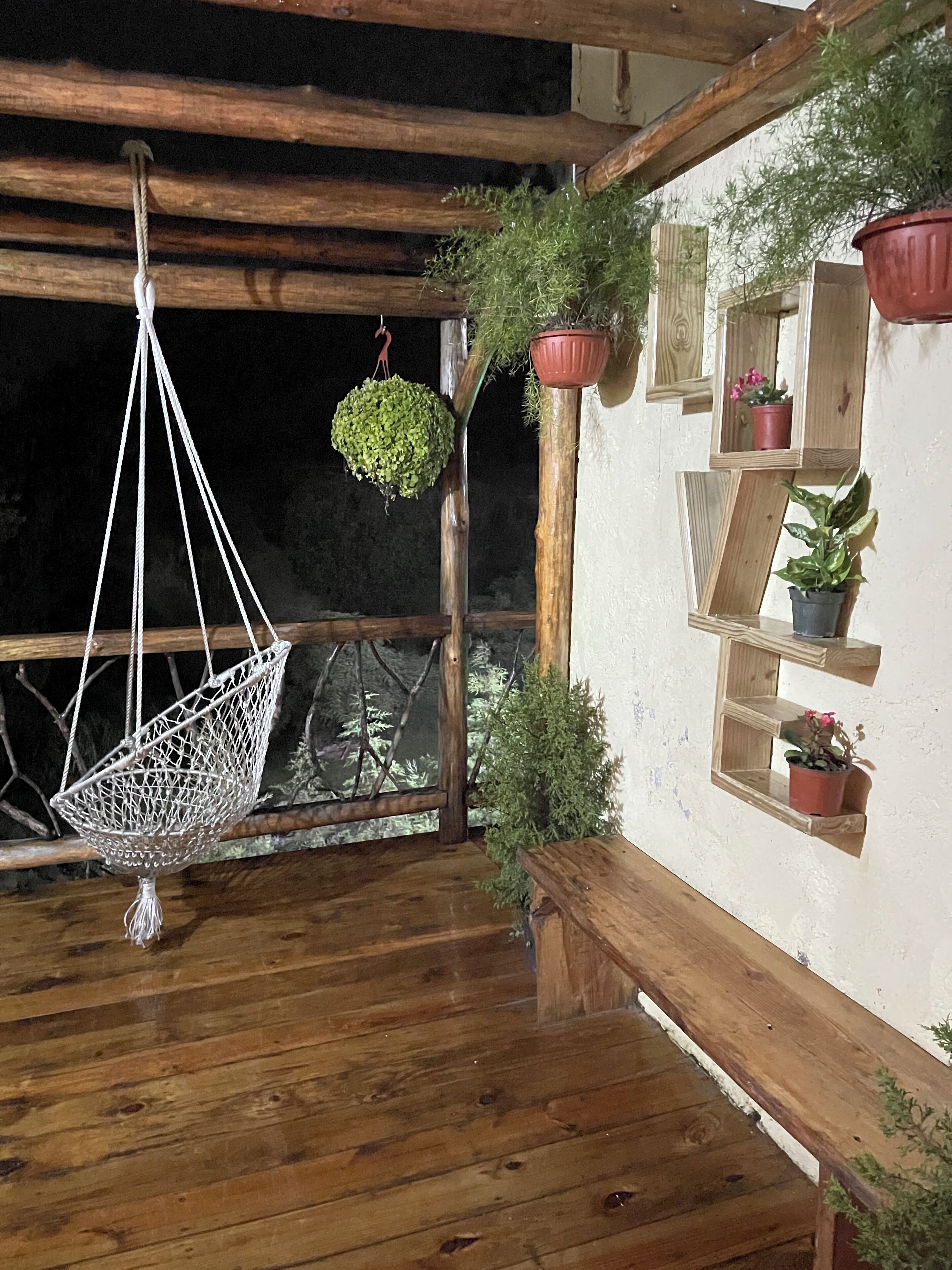 Cabaña estándar, vista al jardín | Terraza o patio