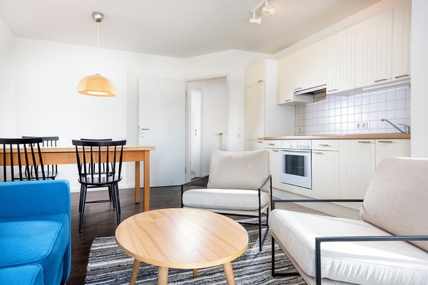 Apartment 50 qm, Wohnzi., Schlafzi., Küchenzeile, DU/WC-Apartment 1 Schalfzimmer