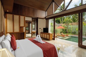 Vila, 1 kamar tidur, pemandangan kolam renang | Minibar dan Wi-Fi gratis
